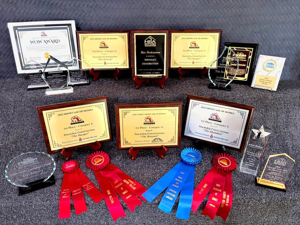 Display of awards won by Townsley Construction